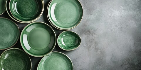 Green dishes collection